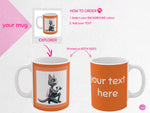 Load image into Gallery viewer, myTabby EXPLORER 11oz Coffee, Tea or Hot Chocolate Mug, CUSTOM text &amp; background colour
