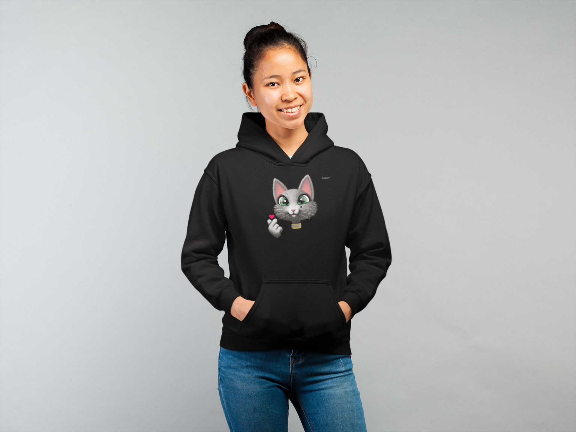 myTabby Cat College Hoodie  | HEART | Unisex Hoodie | Unique Gift