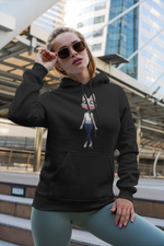 Load image into Gallery viewer, Tabby Cat College Hoodie | SUNGLASSES &amp; FACE MASK | Unisex Hoodie | Unique Gift
