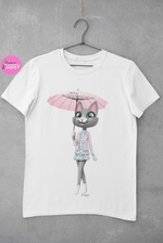 Load image into Gallery viewer, myTABBY Cat Premium T-Shirt | UMBRELLA | Unisex T-Shirt  | Unique Gift
