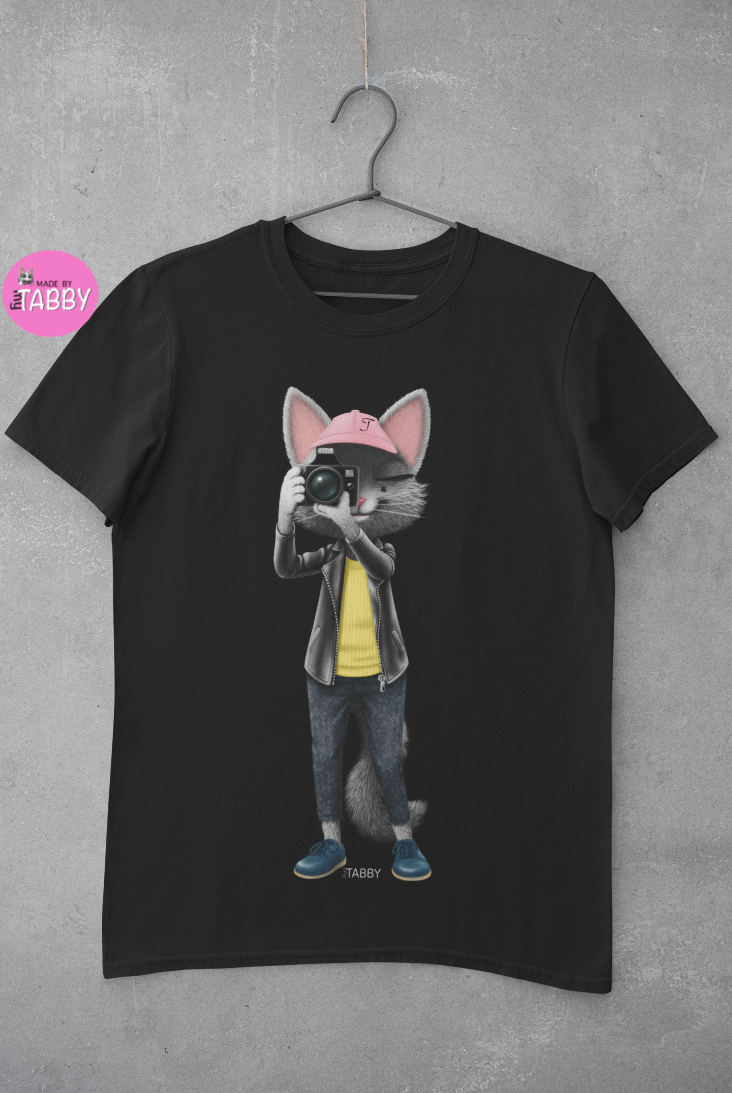 myTABBY Cat Premium T-Shirt | PHOTOGRAPHER | Unisex T-Shirt  | Unique Gift
