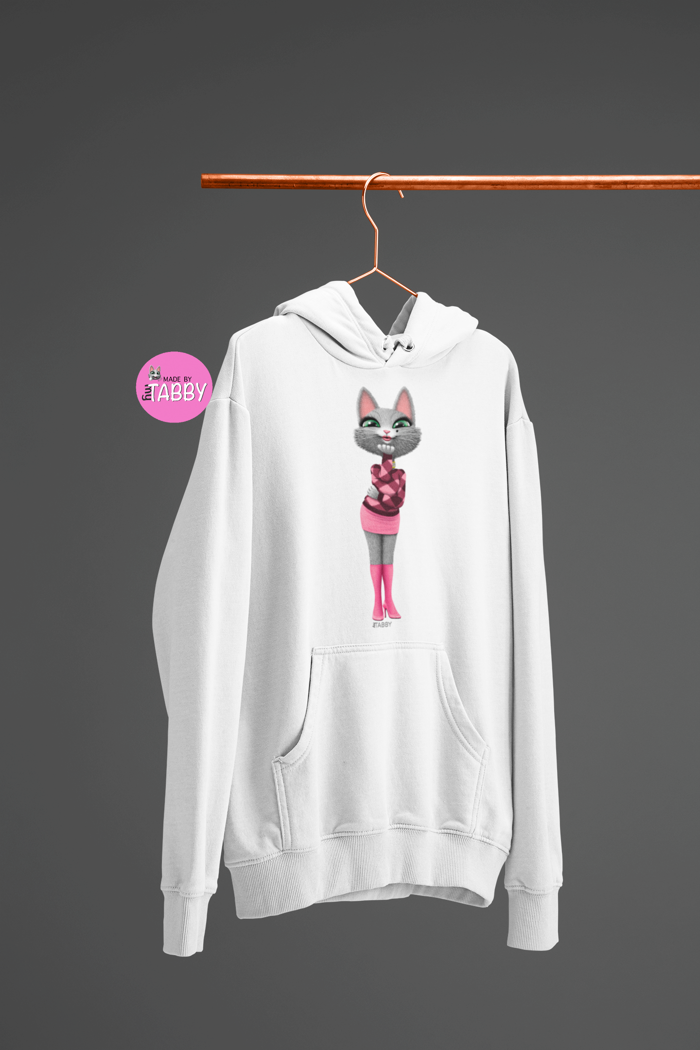 myTabby Cat College Hoodie | KISSING | Unisex Hoodie | Unique Gift