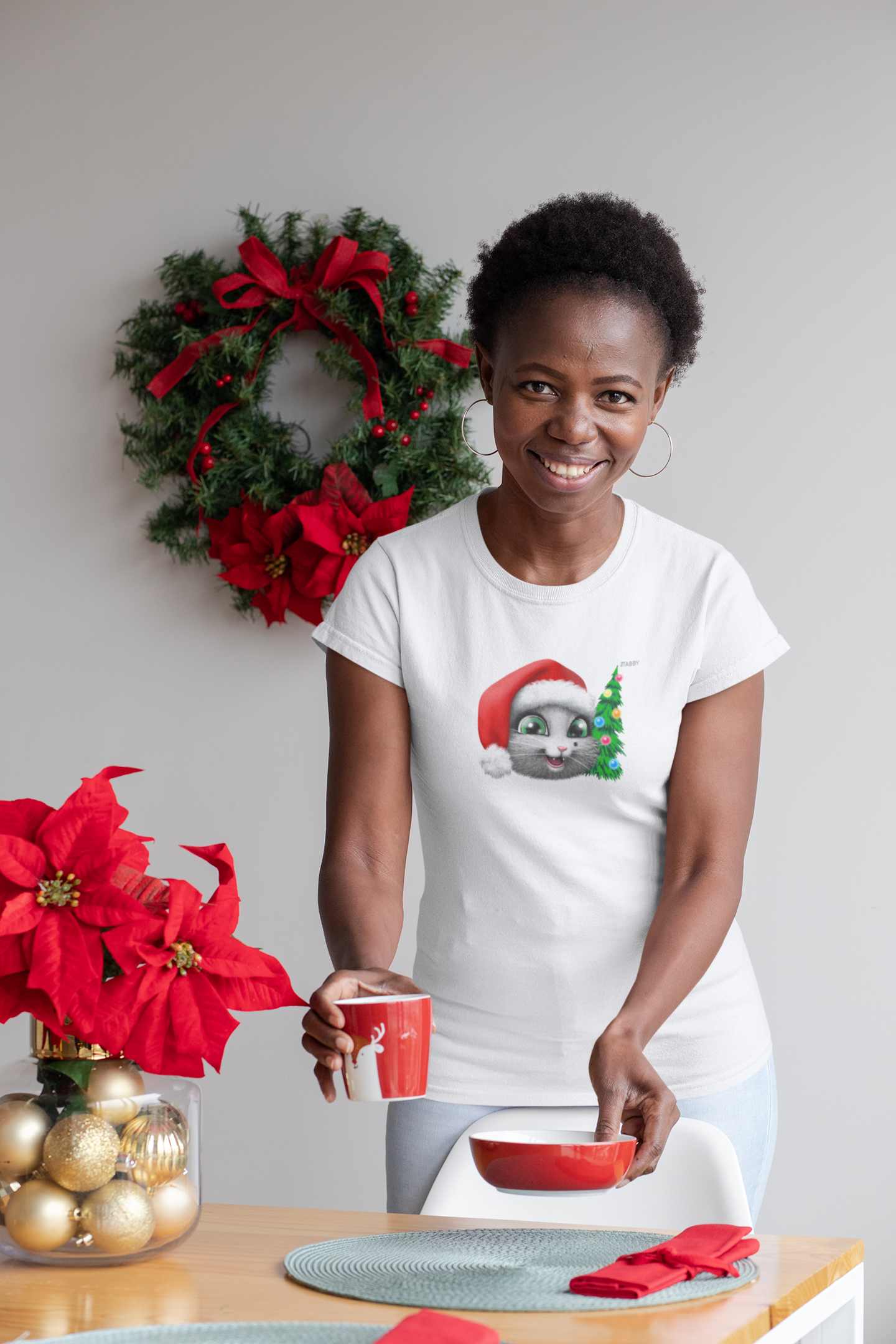 myTABBY Cat Edition T-Shirt | XMAS with Tree | Unisex T-Shirt  | Unique Gift