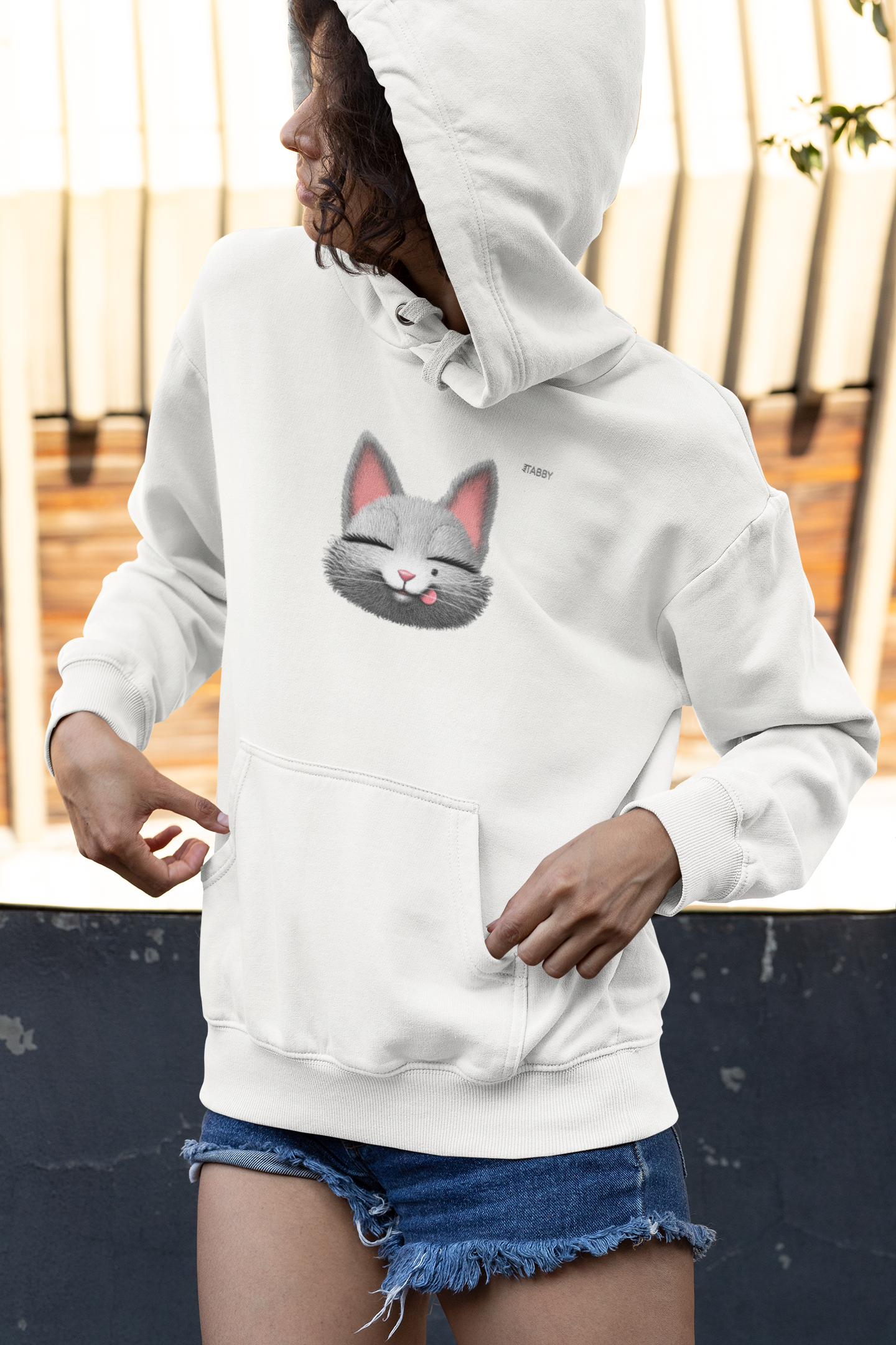 myTabby Cat College Hoodie  | NAUGHTY | Unisex Hoodie | Unique Gift